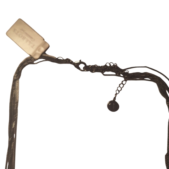 Talbots Necklace Multi Strand Gun Metal Long Chain Knotted Design Gothic NWT - Picture 5 of 9